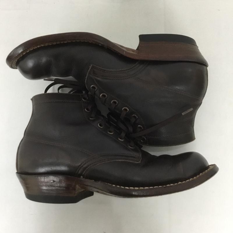 ホワイツブーツ WHITE S BOOTS ブーツ ショートブーツ ワークブーツ レザー レースアップ 7.5E 無地 ダークブラウン / ダークブラウン /  メンズ USED 古着 中古 10127530