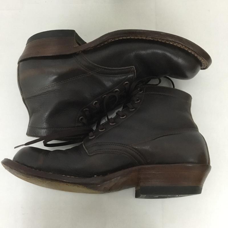 ホワイツブーツ WHITE S BOOTS ブーツ ショートブーツ ワークブーツ レザー レースアップ 7.5E 無地 ダークブラウン / ダークブラウン /  メンズ USED 古着 中古 10127530