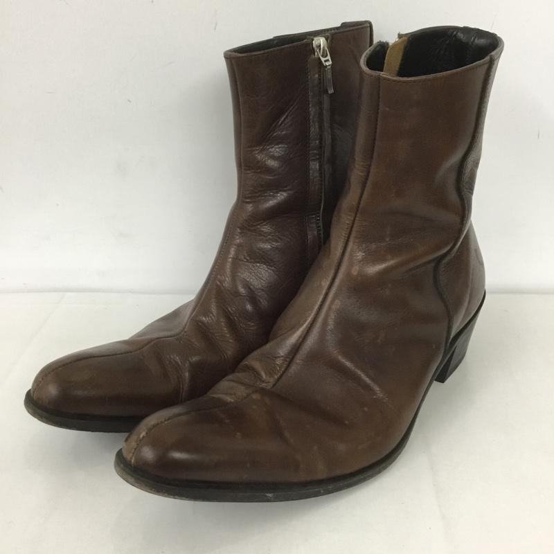 ラウンジリザード LOUNGE LIZARD ブーツ 一般 サイドファスナー レザー 2 無地 茶 / ブラウン /  メンズ USED 古着 中古 10127533