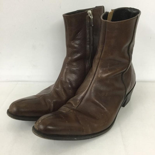 ラウンジリザード LOUNGE LIZARD ブーツ 一般 サイドファスナー レザー 2 無地 茶 / ブラウン /  メンズ USED 古着 中古 10127533