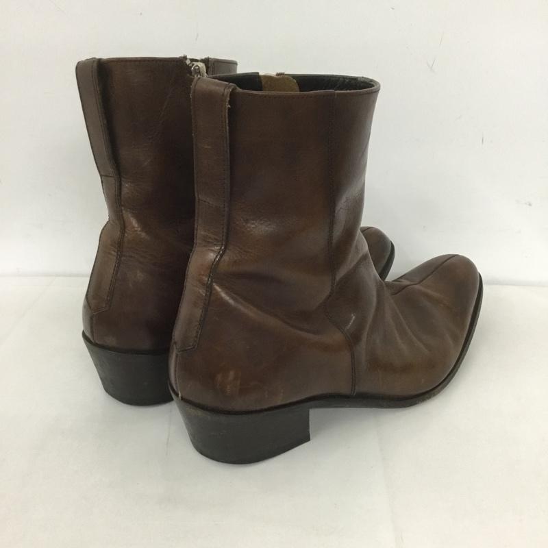 ラウンジリザード LOUNGE LIZARD ブーツ 一般 サイドファスナー レザー 2 無地 茶 / ブラウン /  メンズ USED 古着 中古 10127533