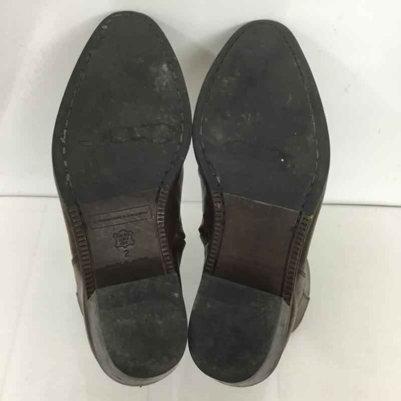 ラウンジリザード LOUNGE LIZARD ブーツ 一般 サイドファスナー レザー 2 無地 茶 / ブラウン /  メンズ USED 古着 中古 10127533