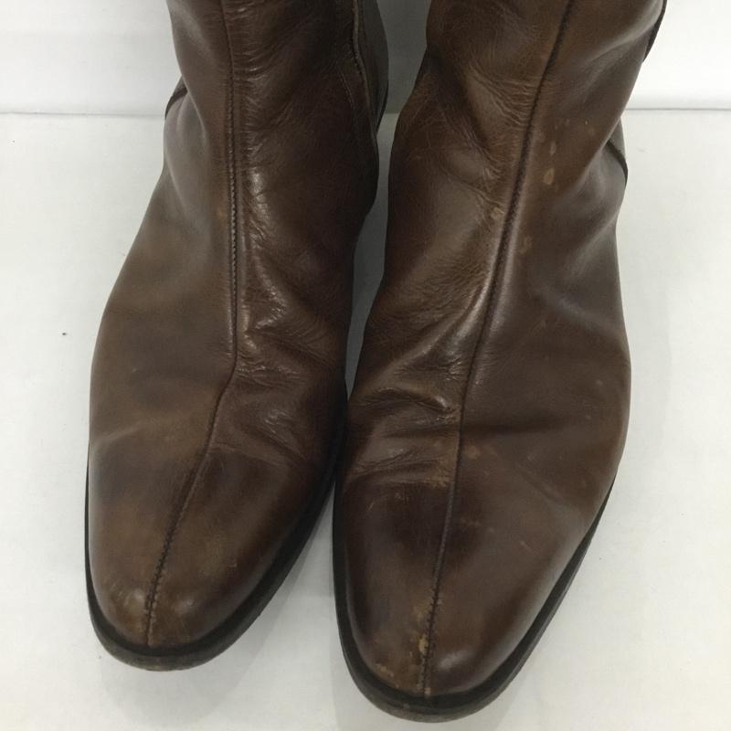 ラウンジリザード LOUNGE LIZARD ブーツ 一般 サイドファスナー レザー 2 無地 茶 / ブラウン /  メンズ USED 古着 中古 10127533