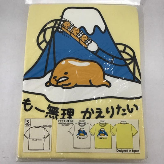 古着 USED Tシャツ 半袖 ぐでたま キャラT 富士山 S プリント X キャラクター 黄 / イエロー /  レディース USED 古着 中古 10127544