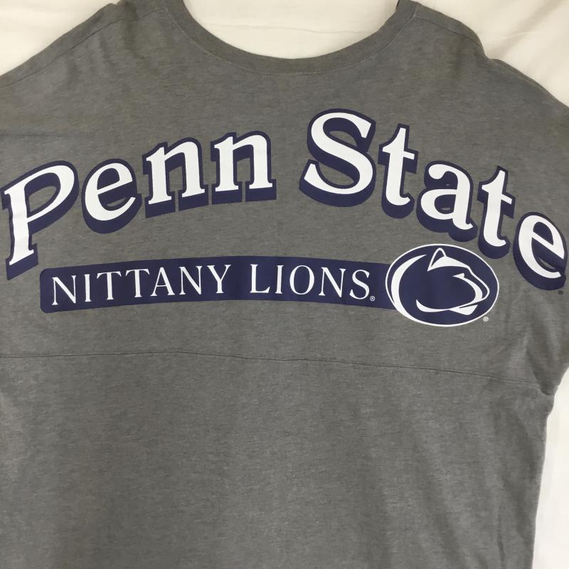ユーズドクロージング used clothes トレーナー 長袖 RN104648 PennState NITTANY LIONS XL ロゴ、文字 X プリント 灰 / グレー /  メンズ USED 古着 中古 10127552