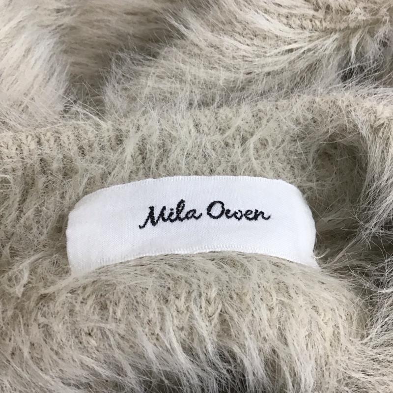 ミラオーウェン Mila Owen ニット、セーター 長袖 長袖ニットカットソー クルーネック セーター 0 無地 アイボリー / アイボリー /  レディース USED 古着 中古 10127558