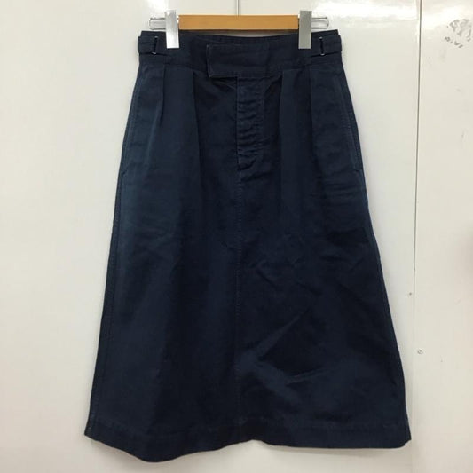 エムエイチエル MHL. スカート ひざ丈スカート タイトスカート ひざ丈 カジュアルスカート 1 無地 紺 / ネイビー /  レディース USED 古着 中古 10127561