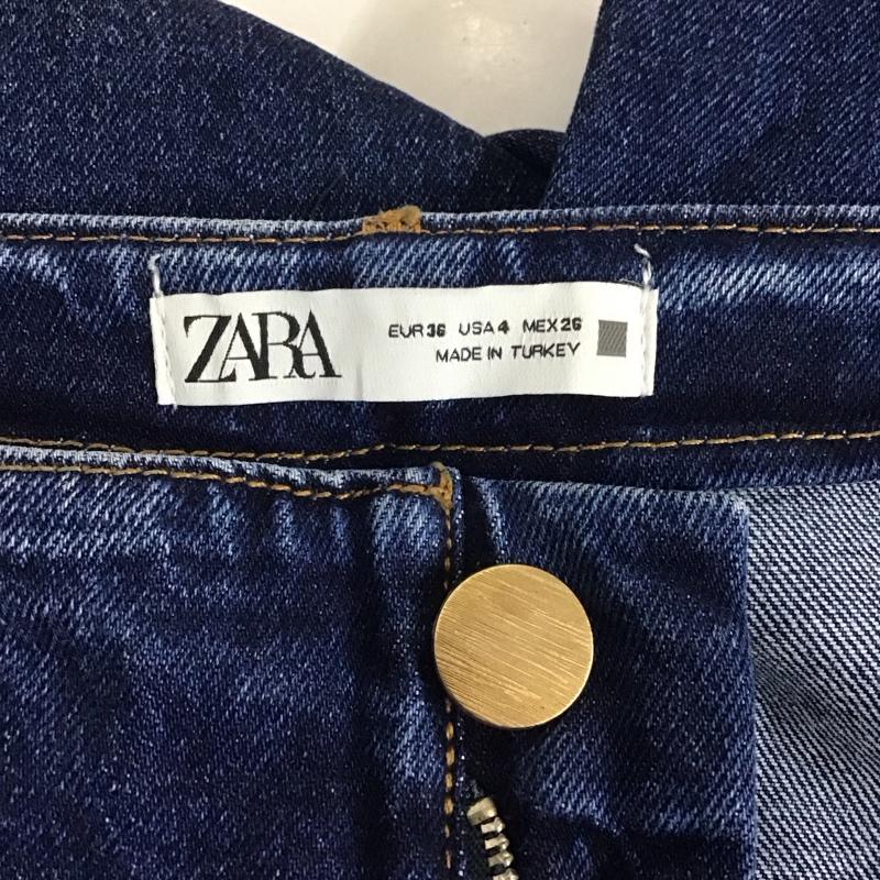 ザラ ZARA パンツ デニム、ジーンズ デニムパンツ スリムパンツ カジュアルパンツ ストレッチパンツ 36 無地 インディゴ / インディゴ /  レディース USED 古着 中古 10127563