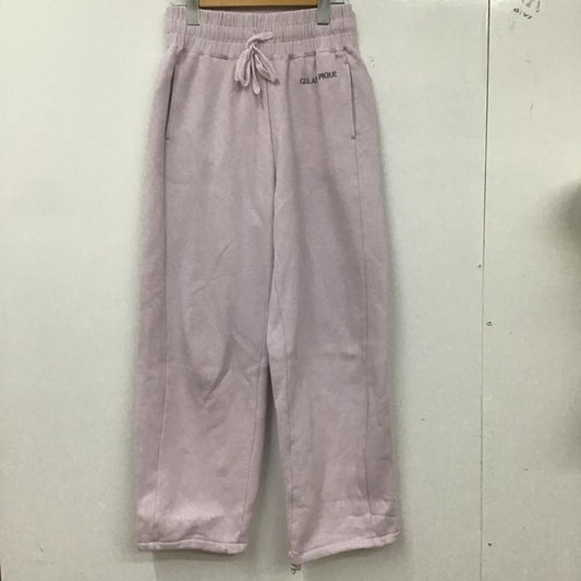 ジェラートピケ gelato pique パンツ ワークパンツ、ペインターパンツ pwcp235253 裏毛ロングパンツ スウェット ワイドパンツ FREE 無地 桃 / ピンク /  レディース USED 古着 中古 10127567