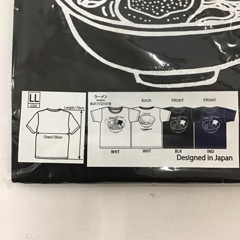 豊天商店 ぶーでんしょうてん Tシャツ 半袖 ラーメン プリントT LL プリント 黒 / ブラック /  メンズ USED 古着 中古 10127568
