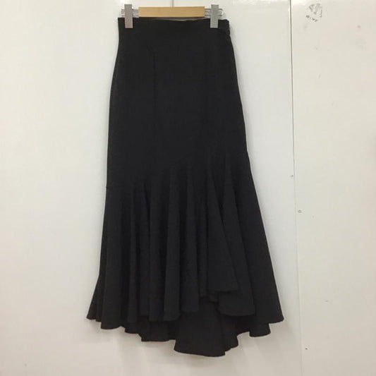 スナイデル SNIDEL スカート ひざ丈スカート フレアスカート ロングスカート カジュアルスカート 1 無地 黒 / ブラック /  レディース USED 古着 中古 10127571