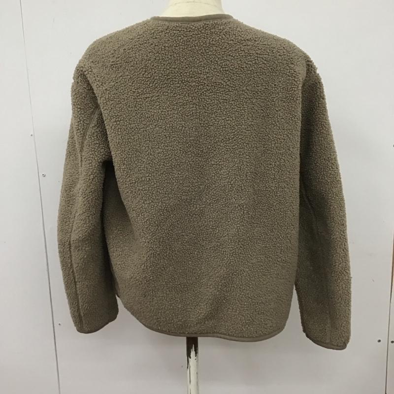 ユニクロ UNIQLO ジャケット、上着 ジャケット、ブレザー 241-408760 スムースヤーンフリースノーカラージャケット アウター L 無地 ベージュ / ベージュ /  レディース USED 古着 中古 10127586