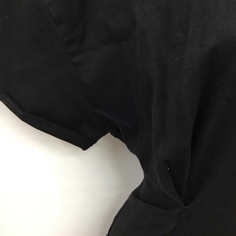 ザラベーシック ZARA BASIC ワンピース ひざ丈スカート 半袖ミニワンピース タイトワンピース ストレッチ S 無地 黒 / ブラック /  レディース USED 古着 中古 10127587