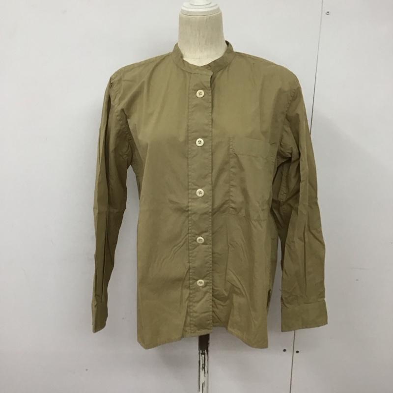 エムエイチエル MHL. シャツ、ブラウス 長袖 長袖シャツ 無地シャツ ノーカラーシャツ 1 無地 ベージュ / ベージュ /  レディース USED 古着 中古 10127591