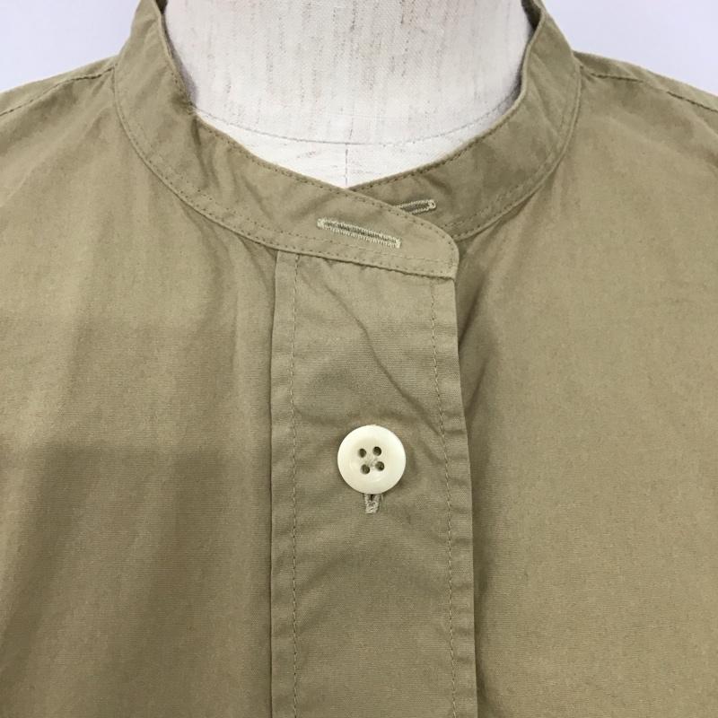 エムエイチエル MHL. シャツ、ブラウス 長袖 長袖シャツ 無地シャツ ノーカラーシャツ 1 無地 ベージュ / ベージュ /  レディース USED 古着 中古 10127591