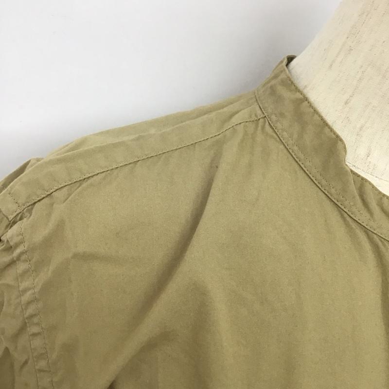 エムエイチエル MHL. シャツ、ブラウス 長袖 長袖シャツ 無地シャツ ノーカラーシャツ 1 無地 ベージュ / ベージュ /  レディース USED 古着 中古 10127591