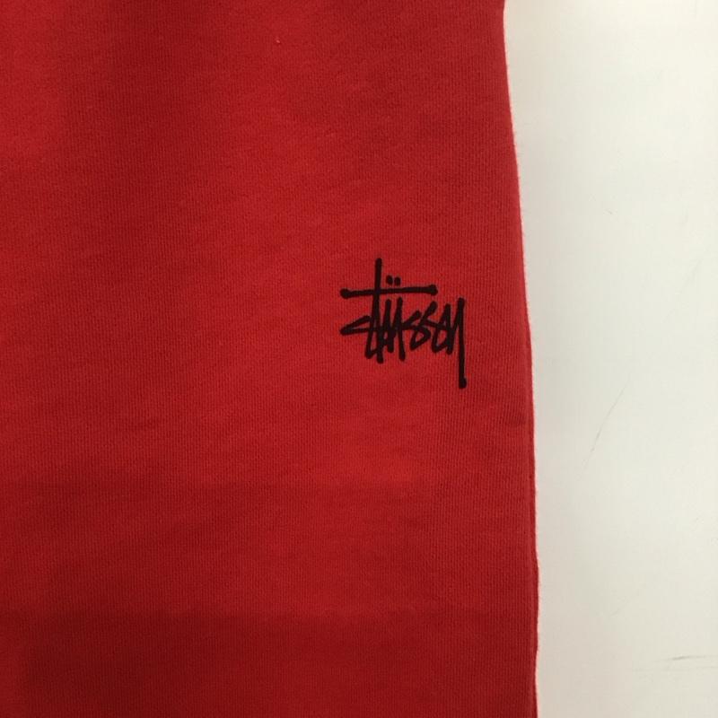 ステューシー STUSSY スカート ひざ丈スカート スウェットスカート カジュアルスカート バックスリット S 無地 赤 / レッド /  レディース USED 古着 中古 10127609