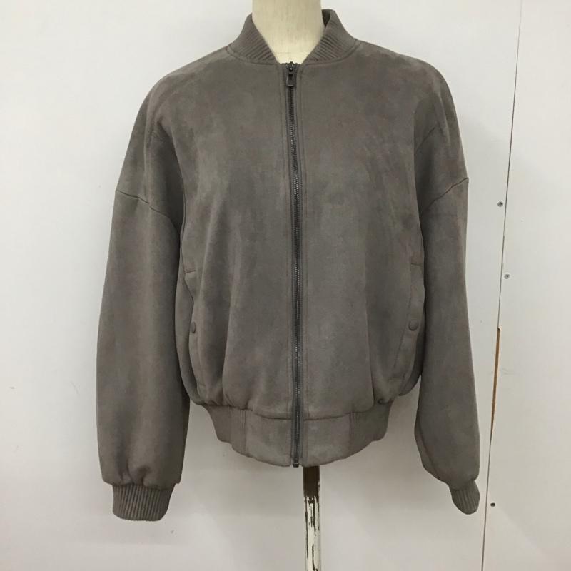 ザラ ZARA ジャケット、上着 ジャケット、ブレザー ジップアップジャケット アウター ノーカラージャケット XS 無地 灰 / グレー /  レディース USED 古着 中古 10127612