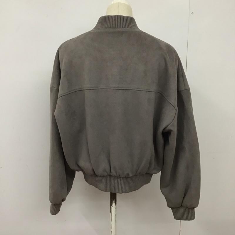 ザラ ZARA ジャケット、上着 ジャケット、ブレザー ジップアップジャケット アウター ノーカラージャケット XS 無地 灰 / グレー /  レディース USED 古着 中古 10127612