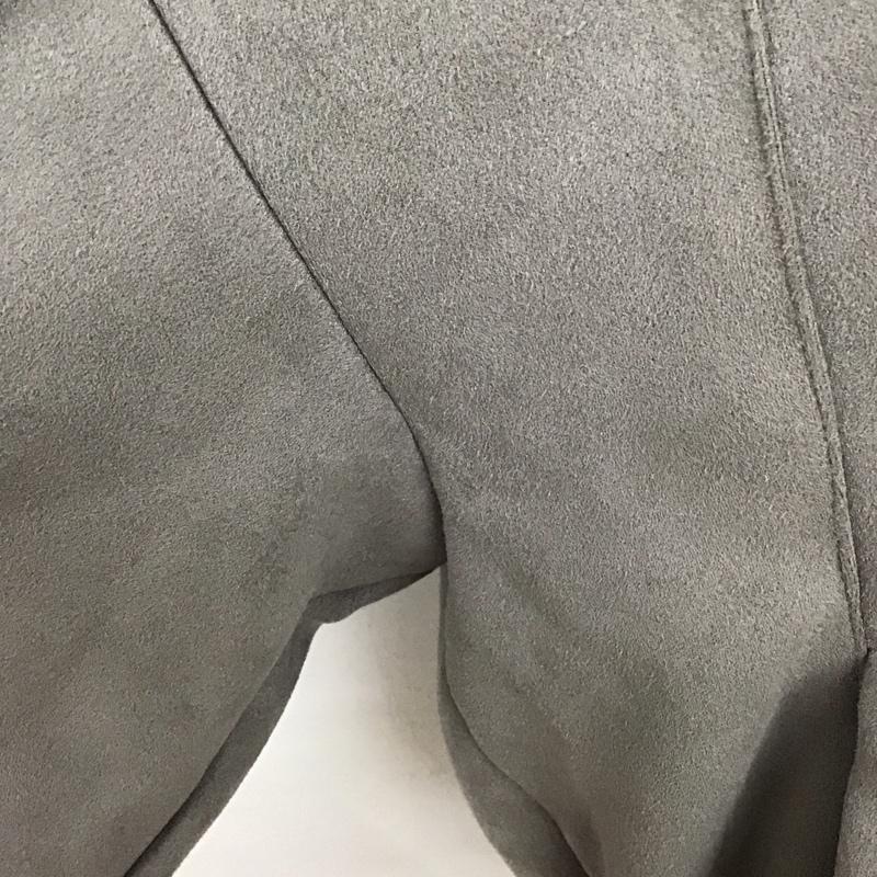 ザラ ZARA ジャケット、上着 ジャケット、ブレザー ジップアップジャケット アウター ノーカラージャケット XS 無地 灰 / グレー /  レディース USED 古着 中古 10127612