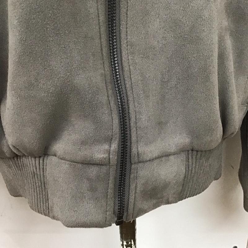 ザラ ZARA ジャケット、上着 ジャケット、ブレザー ジップアップジャケット アウター ノーカラージャケット XS 無地 灰 / グレー /  レディース USED 古着 中古 10127612