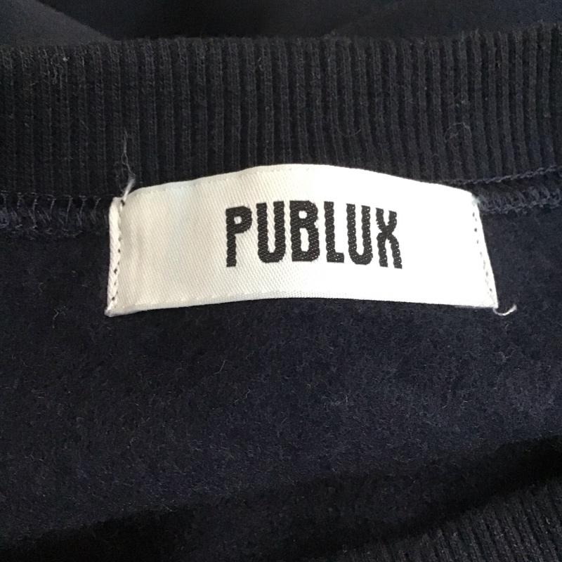 パブリュクス PUBLUX トレーナー 長袖 長袖トレーナー スウェット クルーネック プルオーバー FREE ロゴ、文字 紺 / ネイビー /  レディース USED 古着 中古 10127614