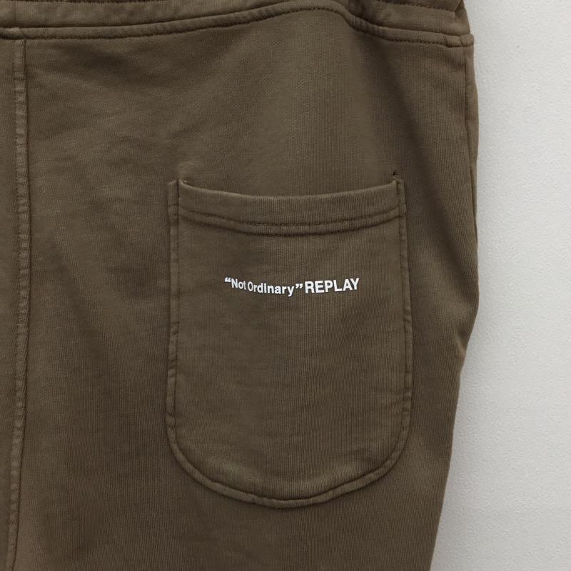 リプレイ REPLAY パンツ ワークパンツ、ペインターパンツ REPLAY　スウェットパンツ XL ロゴ、文字 茶 / ブラウン /  メンズ USED 古着 中古 10127632