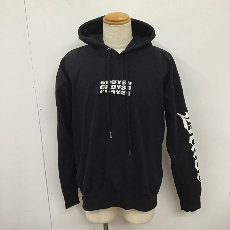 ディーゼル DIESEL パーカー 長袖 長袖パーカー プルオーバーパーカー スウェット M ロゴ、文字 黒 / ブラック /  メンズ USED 古着 中古 10127636