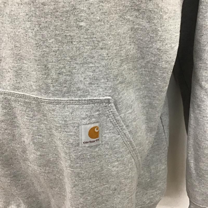 カーハート Carhartt パーカー 長袖 長袖パーカー プルオーバーパーカー スウェット XL ロゴ、文字 灰 / グレー /  メンズ USED 古着 中古 10127640