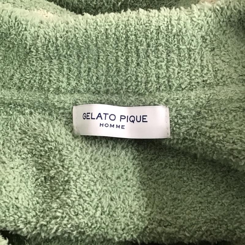 ジェラートピケオム GELATO PIQUE HOMME カーディガン 長袖 pmnt245945 パウダーダイナソージャガードカーディガン ルームウェア M プリント 緑 / グリーン /  メンズ USED 古着 中古 10127641