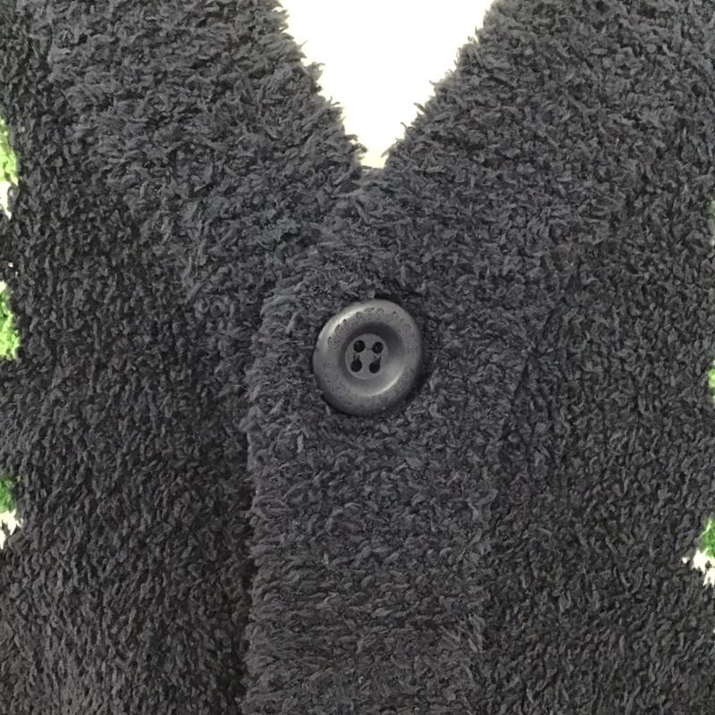 ジェラードピケオム GELATO PIQUE HOMME カーディガン 長袖 pmnt245945 パウダーダイナソージャガードカーディガン ルームウェア L プリント 紺 / ネイビー /  メンズ USED 古着 中古 10127642
