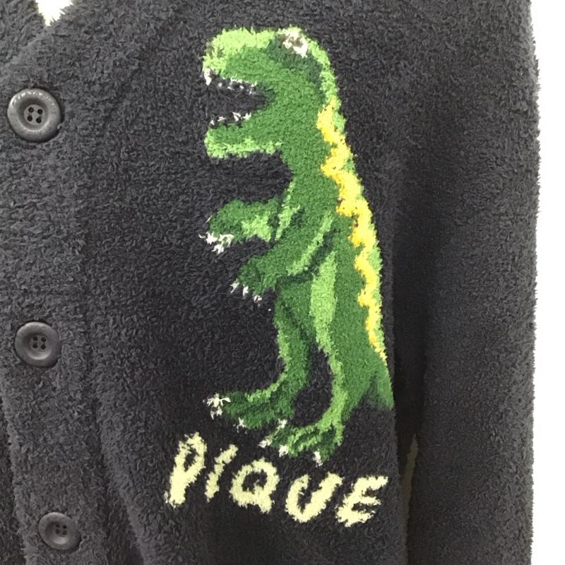 ジェラードピケオム GELATO PIQUE HOMME カーディガン 長袖 pmnt245945 パウダーダイナソージャガードカーディガン ルームウェア L プリント 紺 / ネイビー /  メンズ USED 古着 中古 10127642