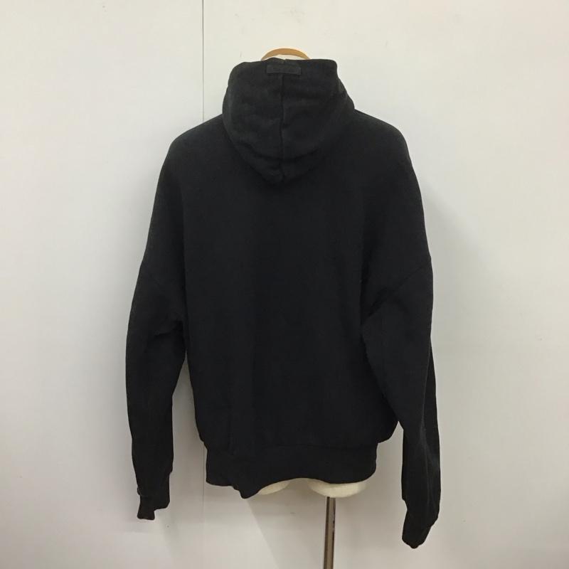 エッセンシャルズ ESSENTIALS パーカー 長袖 長袖パーカー プルオーバーパーカー スウェット L ロゴ、文字 黒 / ブラック /  メンズ USED 古着 中古 10127645