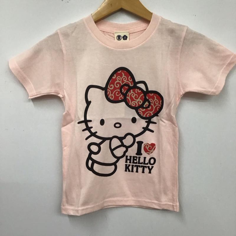 豊天商店 ぶーでんしょうてん Tシャツ 半袖 唐草リボン キャラT サンリオ キティちゃん 子供服 120cm プリント X キャラクター 桃 / ピンク /  ガールズ USED 古着 中古 10127647