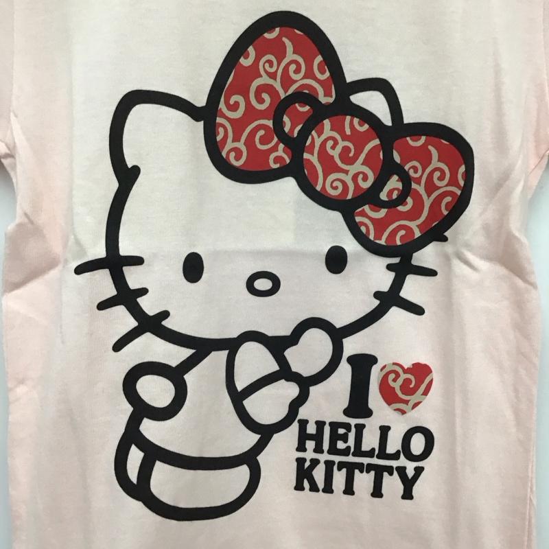豊天商店 ぶーでんしょうてん Tシャツ 半袖 唐草リボン キャラT サンリオ キティちゃん 子供服 120cm プリント X キャラクター 桃 / ピンク /  ガールズ USED 古着 中古 10127647