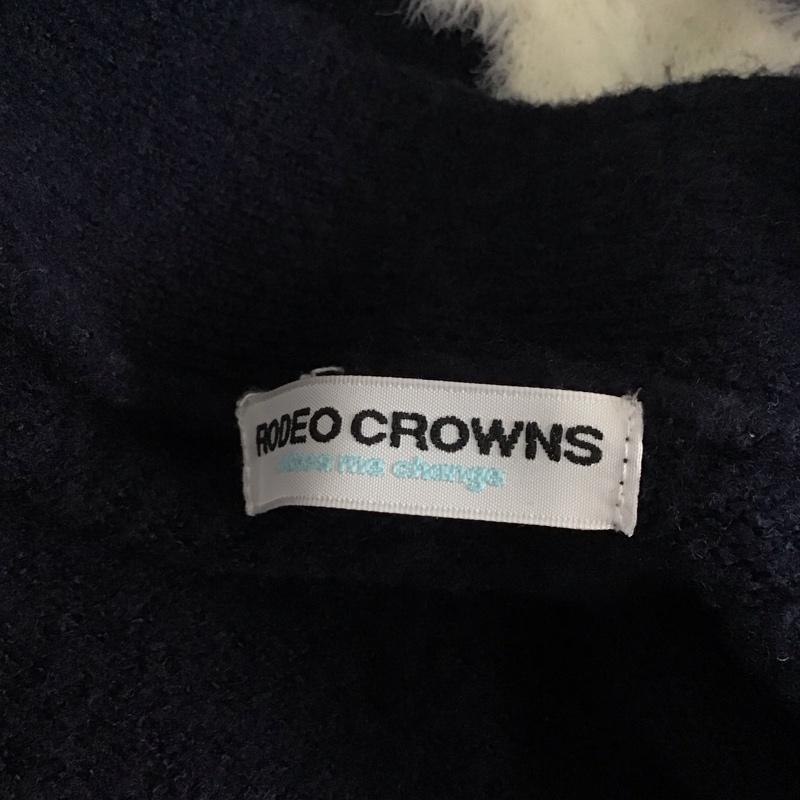 ロデオクラウンズ Rodeo Crowns カーディガン 長袖 429ear70-0500 STARロングニットカーディガン 前開き FREE 総柄 紺 / ネイビー /  レディース USED 古着 中古 10127649