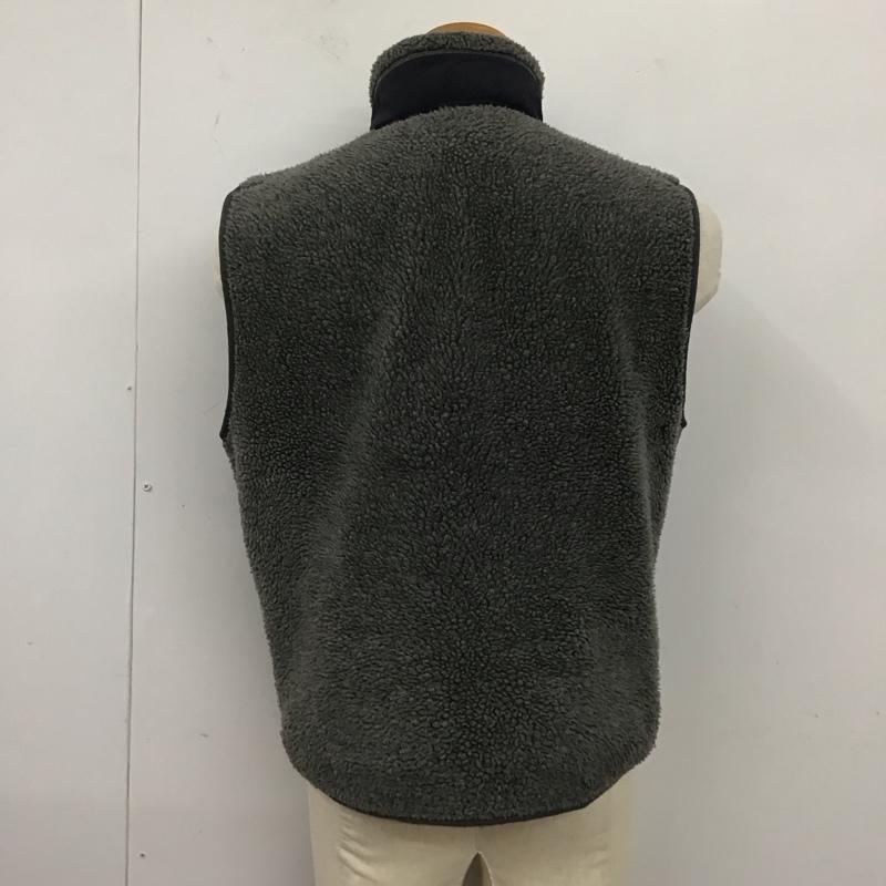 パタゴニア patagonia ベスト ベスト ベスト ジップアップフリースベスト スタンドネック S ロゴ、文字 灰 / グレー /  メンズ USED 古着 中古 10127657