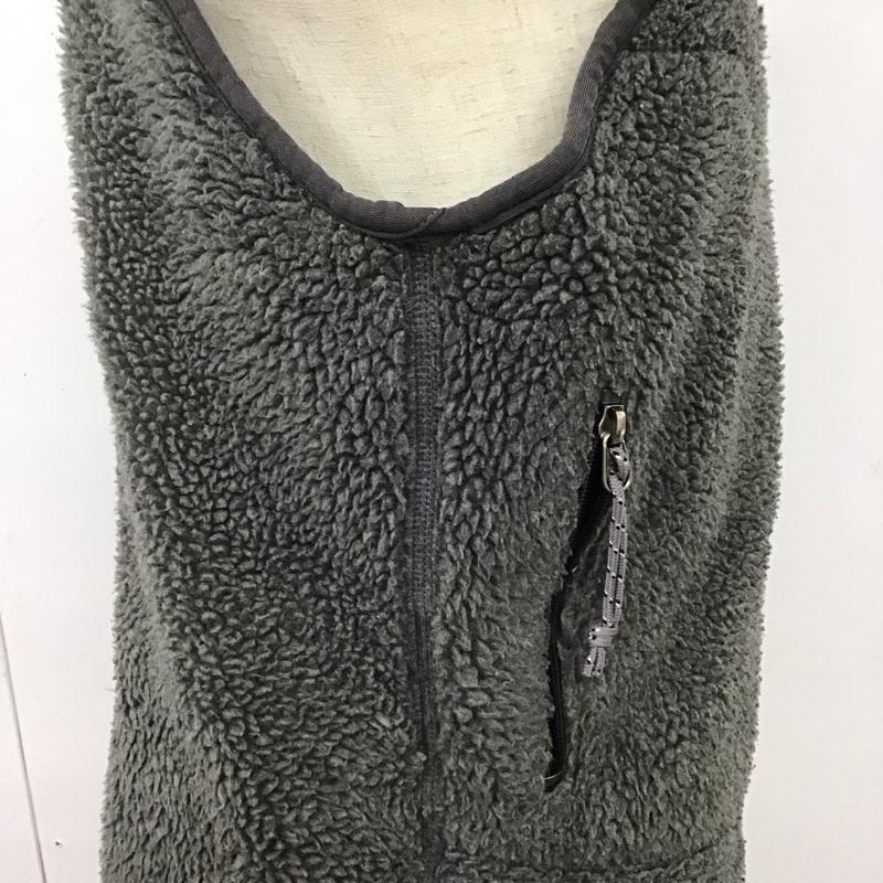 パタゴニア patagonia ベスト ベスト ベスト ジップアップフリースベスト スタンドネック S ロゴ、文字 灰 / グレー /  メンズ USED 古着 中古 10127657