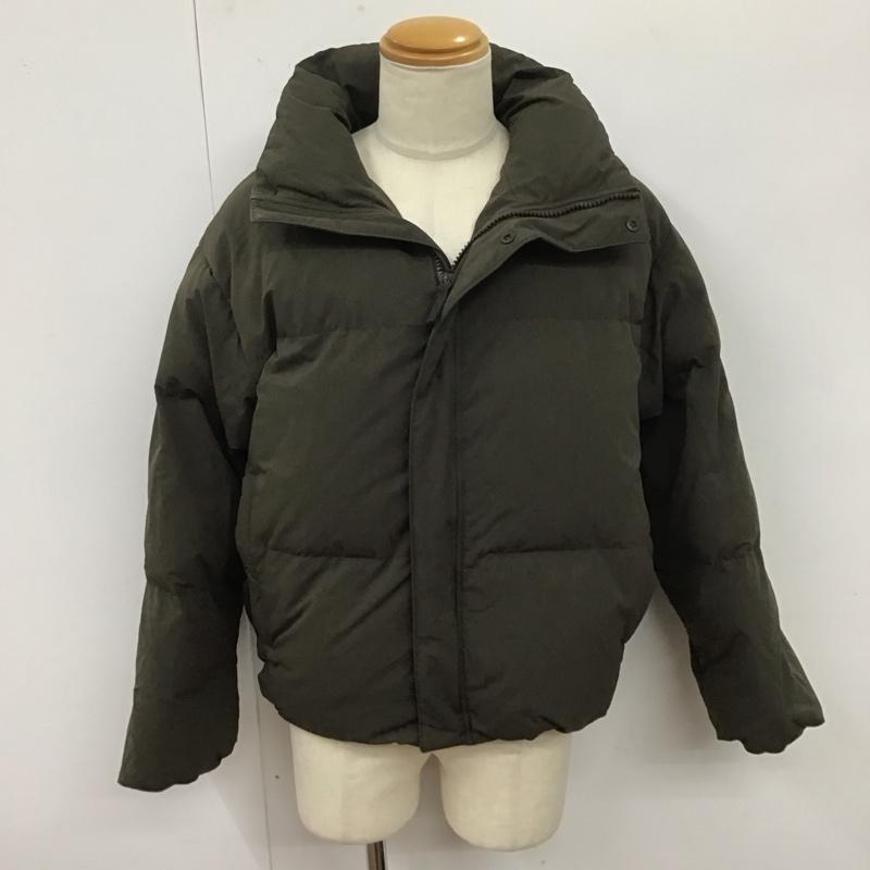 ユニクロ UNIQLO ジャケット、上着 ジャンパー、ブルゾン 311-462851 PADDEDVOLUMEJACKET ダウンジャケット アウター M 無地 カーキ / カーキ /  メンズ USED 古着 中古 10127662