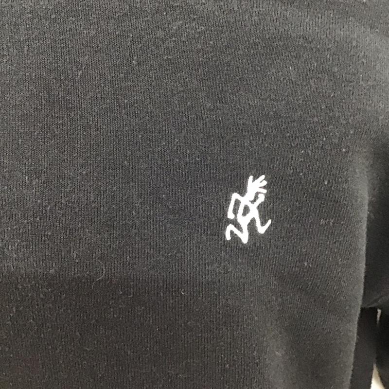 グラミチ GRAMICCI トレーナー 長袖 長袖トレーナー スウェット クルーネック プルオーバー L ロゴ、文字 黒 / ブラック /  メンズ USED 古着 中古 10127671