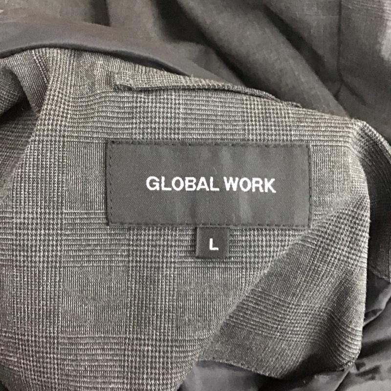 グローバルワーク GLOBAL WORK ジャケット、上着 ジャケット、ブレザー ジップアップジャケット ナイロンジャケット アウター ジップアップパーカー L チェック 灰 / グレー /  メンズ USED 古着 中古 10127672