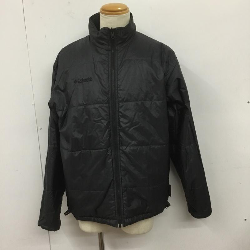 コロンビア Columbia ジャケット、上着 ジャンパー、ブルゾン ジップアップジャケット ナイロンジャケット アウター L ロゴ、文字 黒 / ブラック /  メンズ USED 古着 中古 10127674