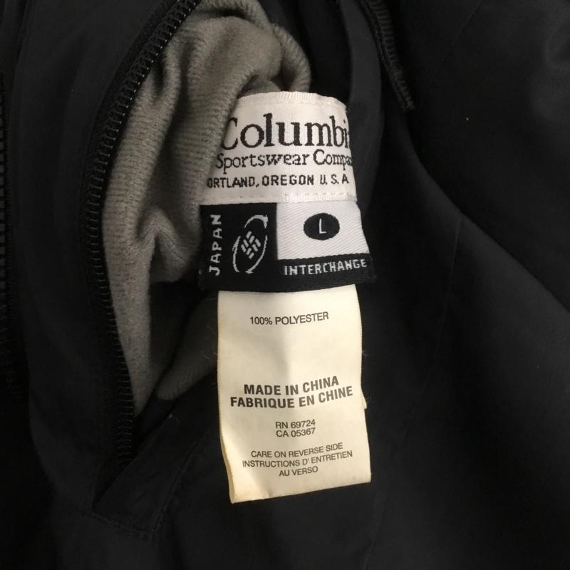コロンビア Columbia ジャケット、上着 ジャンパー、ブルゾン ジップアップジャケット ナイロンジャケット アウター L ロゴ、文字 黒 / ブラック /  メンズ USED 古着 中古 10127674