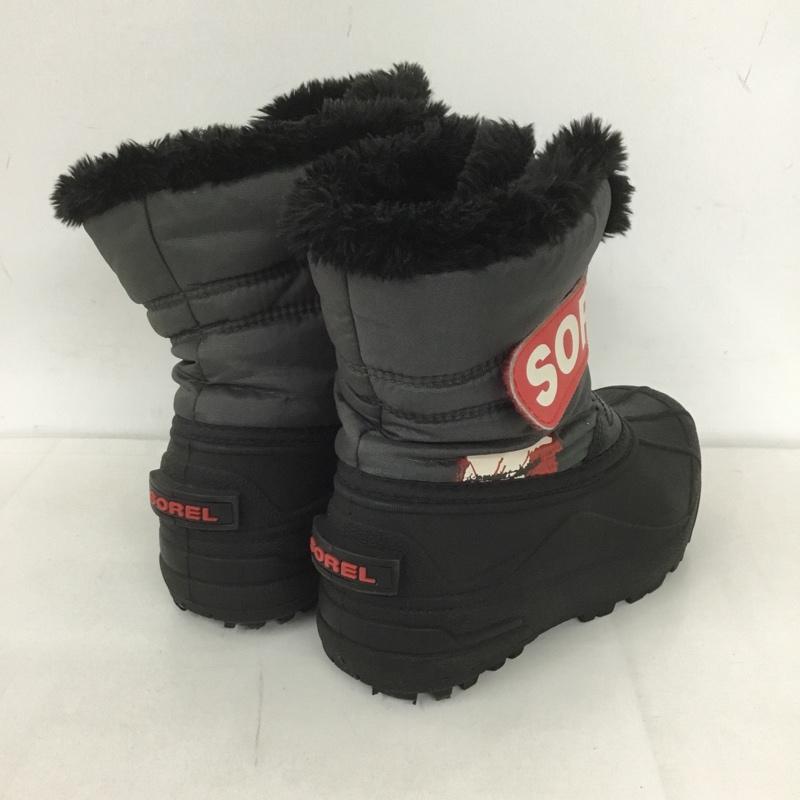 ソレル SOREL シューズ シューズ 1638111089 キッズ スノーブーツ 18cm アウトドアブーツ 18.0cm ロゴ、文字 黒 / ブラック / X 赤 / レッド /  ボーイズ USED 古着 中古 10127677