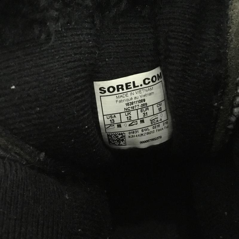 ソレル SOREL シューズ シューズ 1638111089 キッズ スノーブーツ 18cm アウトドアブーツ 18.0cm ロゴ、文字 黒 / ブラック / X 赤 / レッド /  ボーイズ USED 古着 中古 10127677