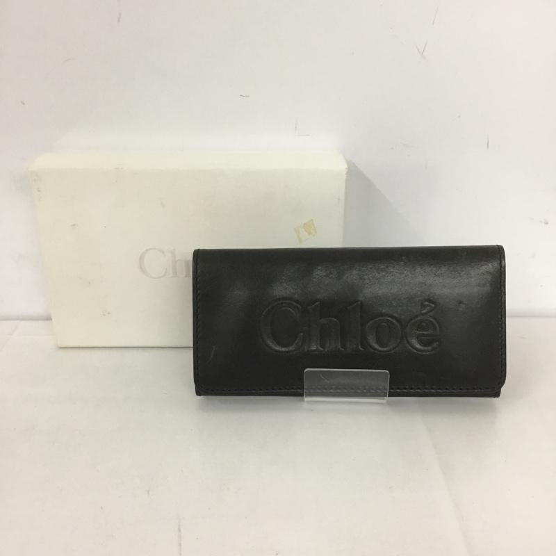 クロエ Chloe 財布 長財布 3P0321-7A733 箱有 ロゴ、文字 黒 / ブラック /  レディース USED 古着 中古 10127680