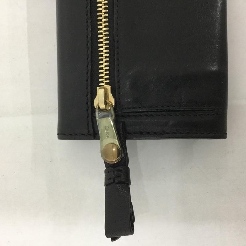 クロエ Chloe 財布 長財布 3P0321-7A733 箱有 ロゴ、文字 黒 / ブラック /  レディース USED 古着 中古 10127680