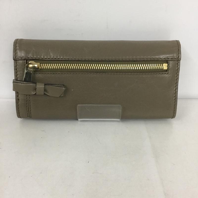 クロエ Chloe 財布 長財布 3P0321-7A733 箱有 ロゴ、文字 グレージュ / グレージュ /  レディース USED 古着 中古 10127681