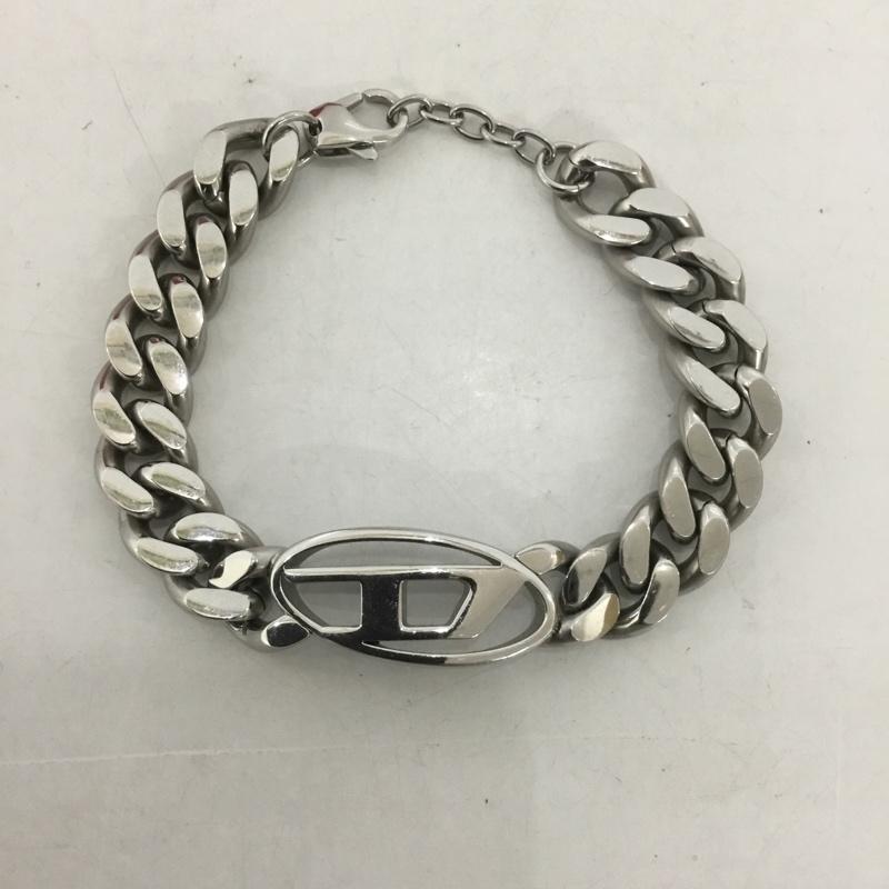 ディーゼル DIESEL アクセサリー ブレスレット、バングル チェーン 箱有 ロゴ、文字 銀 / シルバー /  メンズ USED 古着 中古 10127685