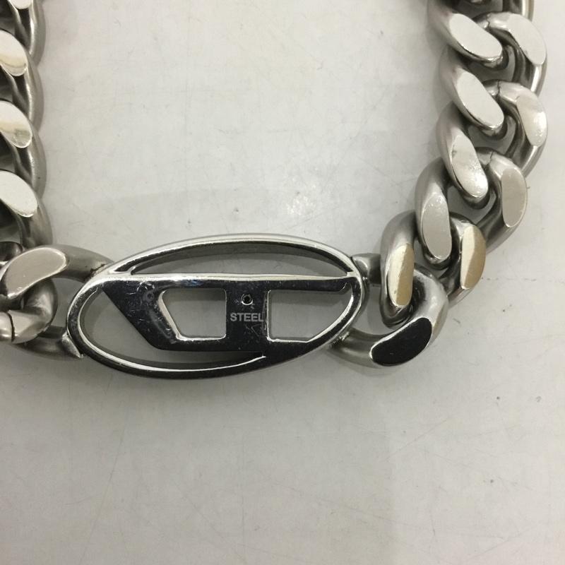 ディーゼル DIESEL アクセサリー ブレスレット、バングル チェーン 箱有 ロゴ、文字 銀 / シルバー /  メンズ USED 古着 中古 10127685